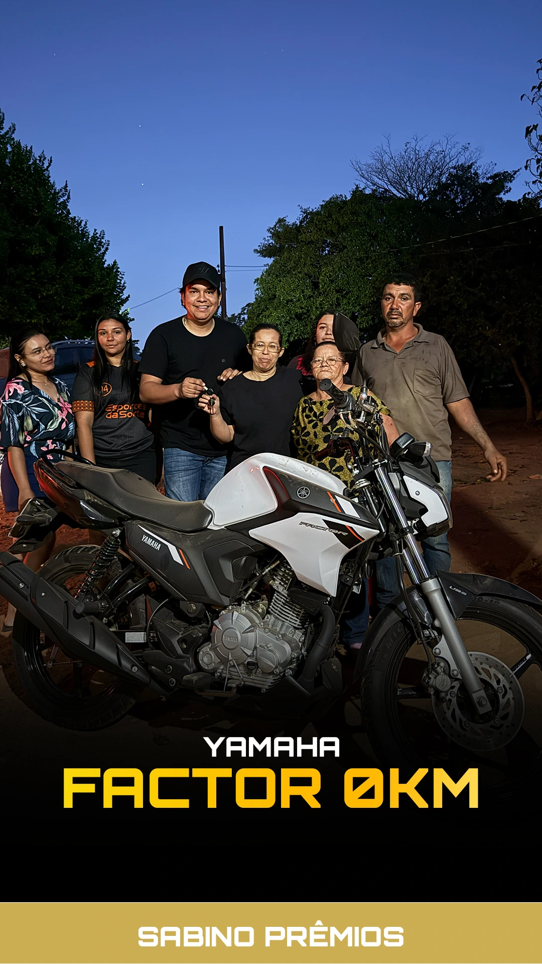 Ganhador Yamaha Factor 0KM